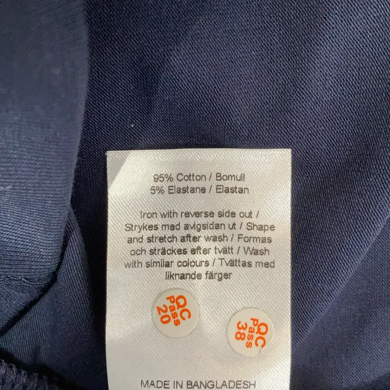 T-shirt (Blå) från Bondelid Bomull, Elastan - Materialetikett