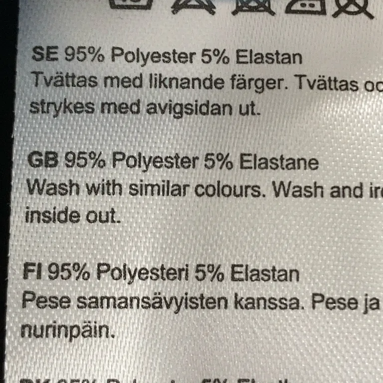 Byxor (Svart) från Lager 157 Elastan, Polyester - Materialetikett