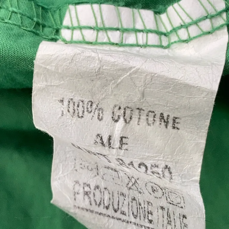 Långklänning (Grön) från Stella Milani Bomull - Materialetikett