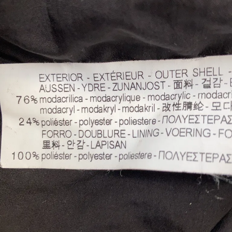 Pälsjacka (Brun) från Zara Polyester - Materialetikett