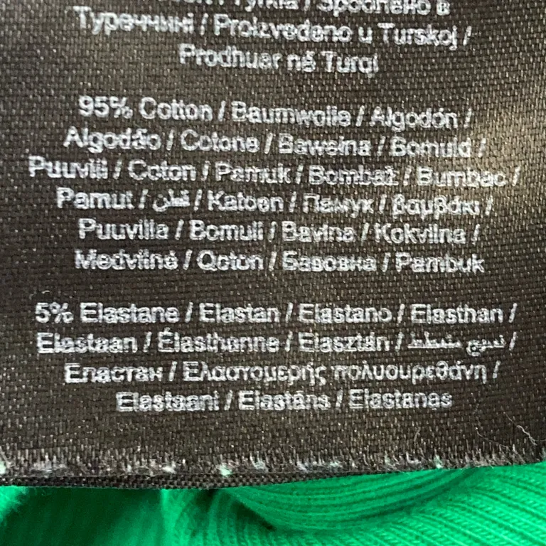 Crop top (Grön) från ONLY Bomull, Elastan - Materialetikett