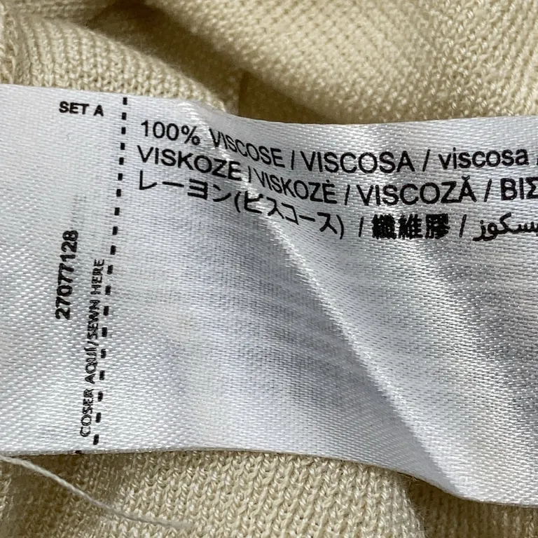 Långkjol (Beige) från Mango Viskos - Materialetikett