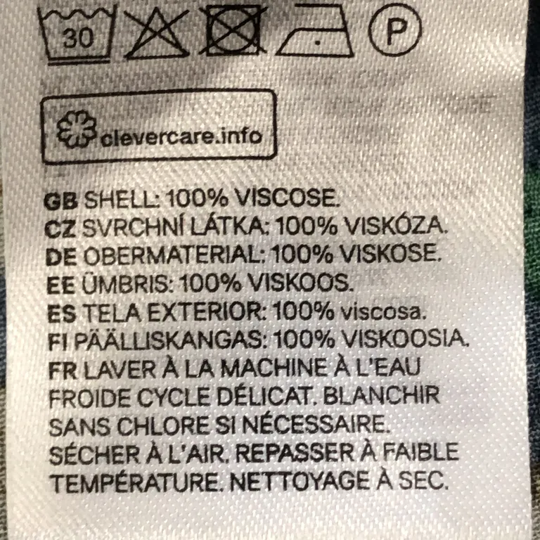 Långklänning (Blå, Flerfärgad) från GP & J Baker x H&M Viskos - Materialetikett