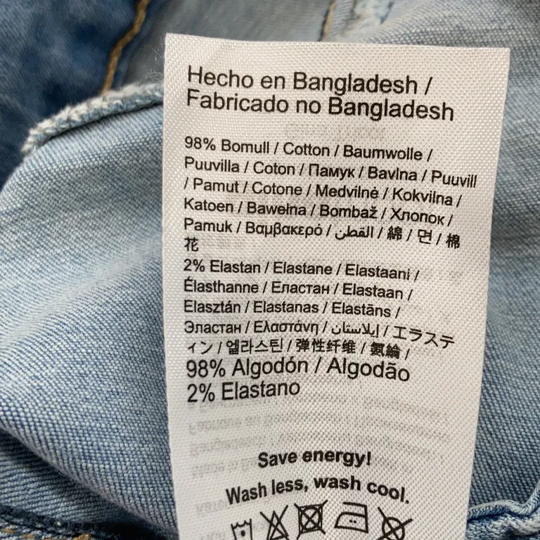 Jeans (Bleu) de Perfect Jeans Gina Tricot Élasthane, Coton - Étiquette du matériau