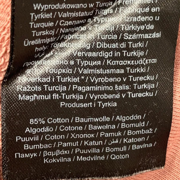 Collegetröja (Rosa) från Neon & Nylon Bomull - Materialetikett