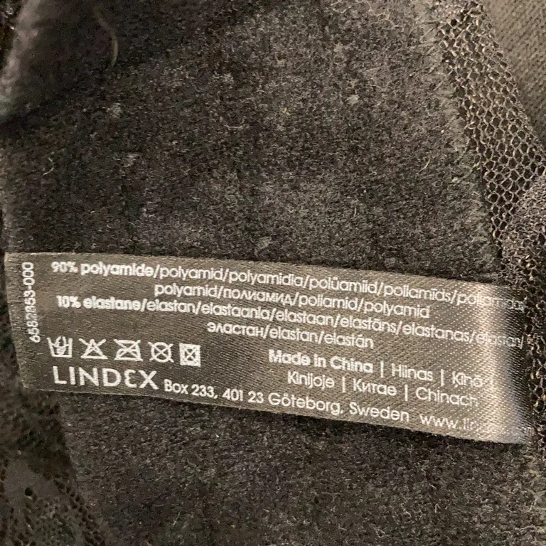 Korsett (Svart) från Lindex Elastan, Polyamid - Materialetikett