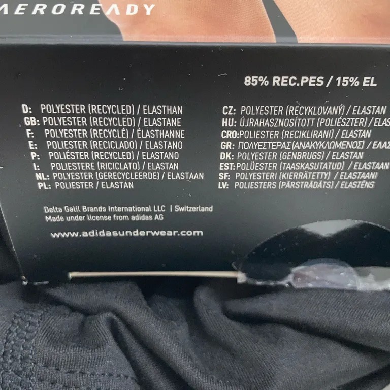Kalsonger (Svart, Flerfärgad) från Adidas Elastan, Polyester - Materialetikett