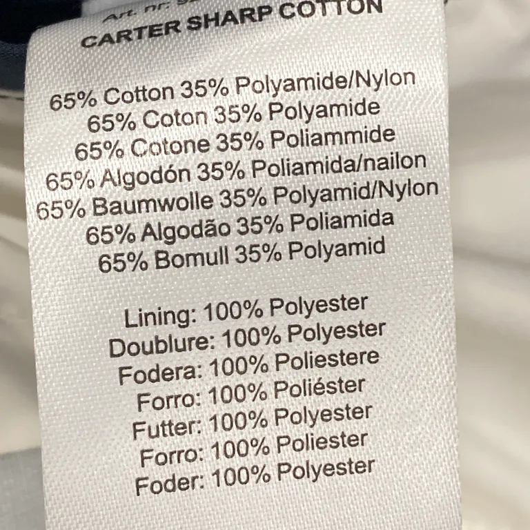 Rock (Blå) från J.Lindeberg Nylon, Bomull, Polyester - Materialetikett