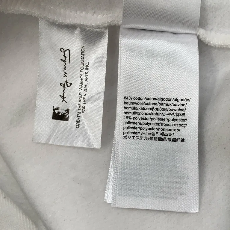Collegetröja (Vit, Flerfärgad) från Calvin Klein Jeans Andy Warhol Bomull, Polyester - Materialetikett
