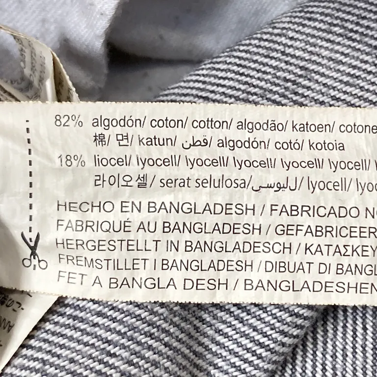 Overall (Grå) från Zara Bomull, Lyocell - Materialetikett
