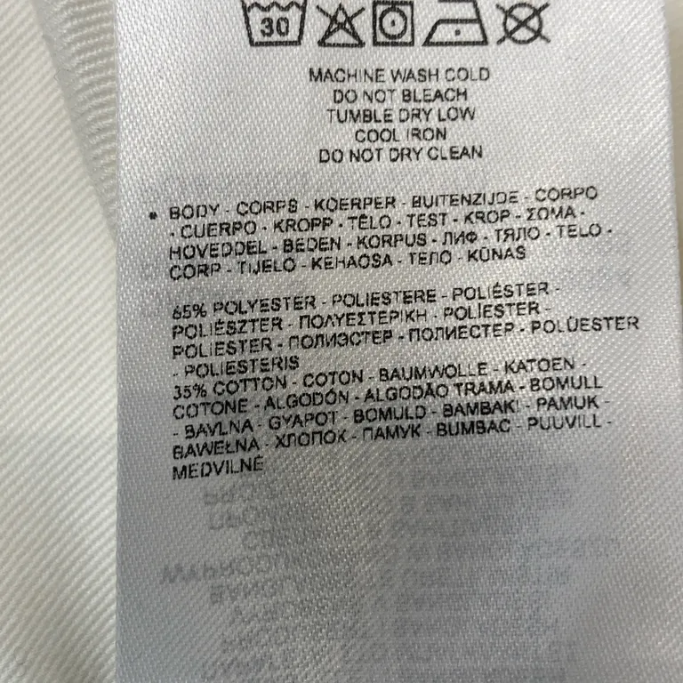 Kjol (Vit) från Dickies Polyester, Bomull - Materialetikett