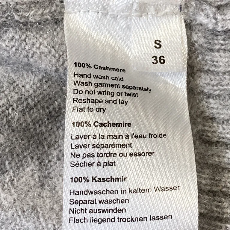 Tröja (Grå) från Authentic Cashmere Kashmir - Materialetikett