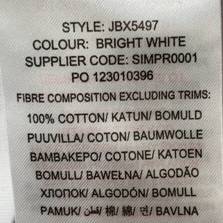 T-shirt (Vit, Flerfärgad) från Juicy Couture Bomull - Materialetikett