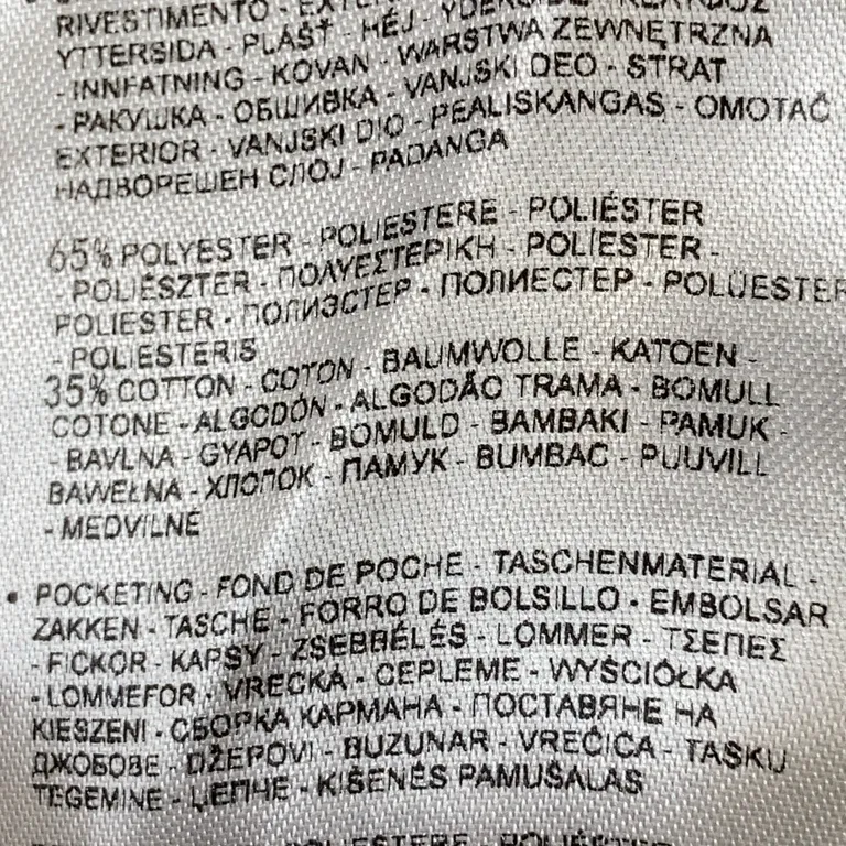 Byxor (Beige) från Dickies Polyester, Bomull - Materialetikett