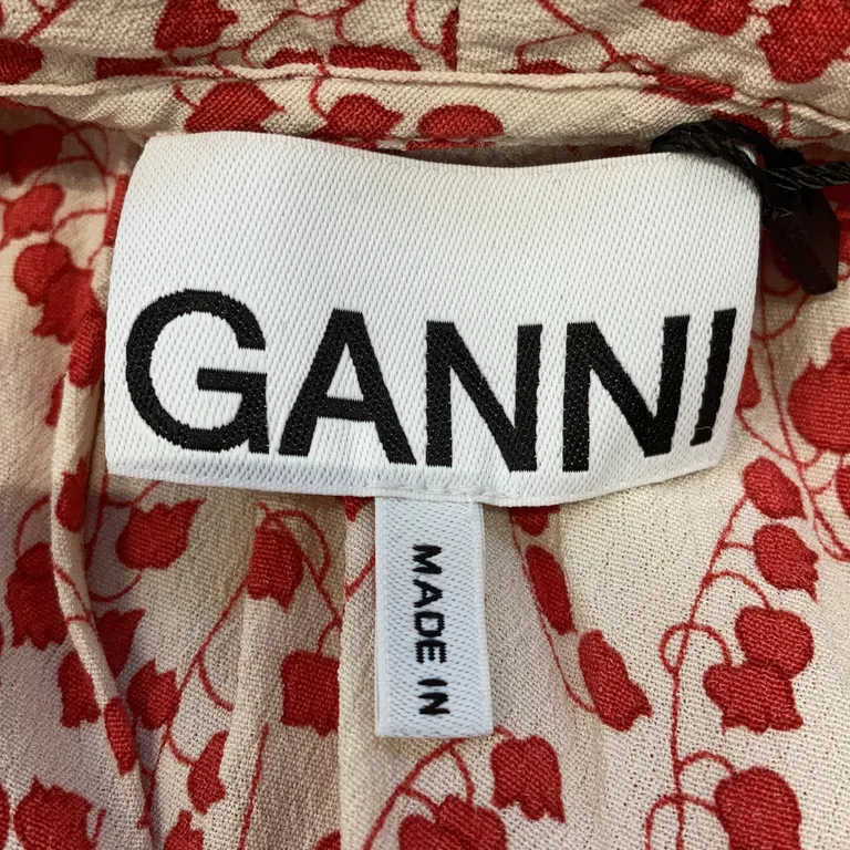 Omlottklänning (Benvit, Röd) från Ganni Viskos - Varumärke