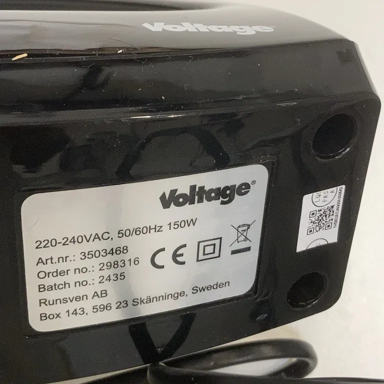 Elvisp (Svart) från Voltage - Repig - Ovansida