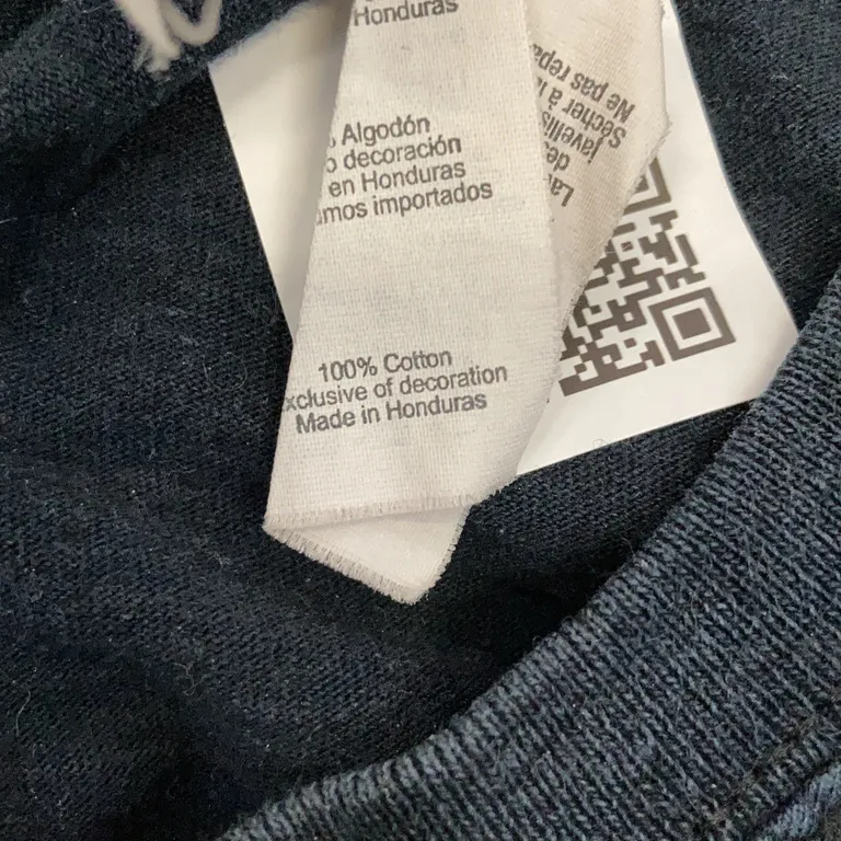 T-shirt (moog, synth) från Jerzees Bomull - Materialetikett