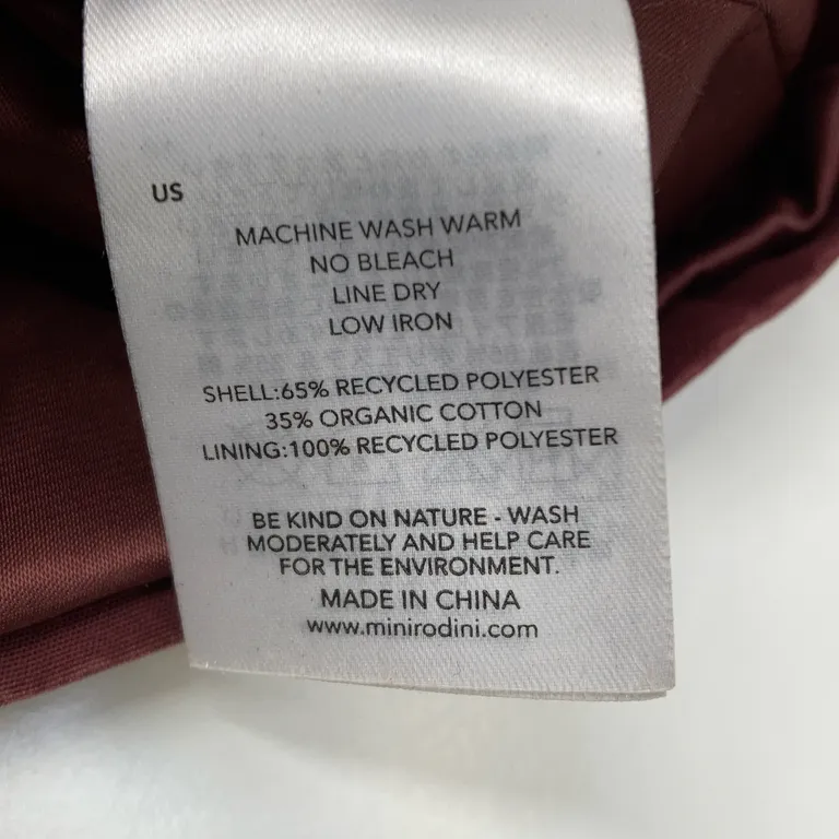 Jacka (Pico skaljacka ) från Mini Rodini Polyester, Ekologisk bomull - Materialetikett