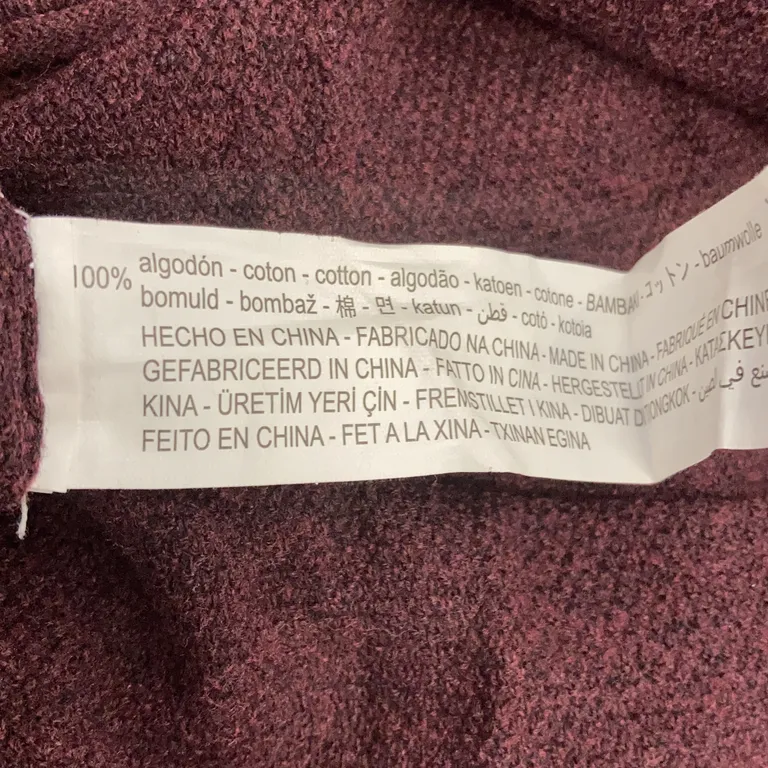 Pull-over (Rouge) de Bershka Coton - Étiquette du matériau