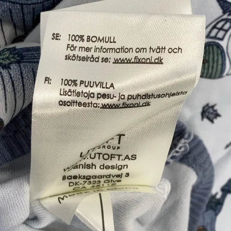 Body (Blå, Flerfärgad) från Fixoni Bomull - Materialetikett