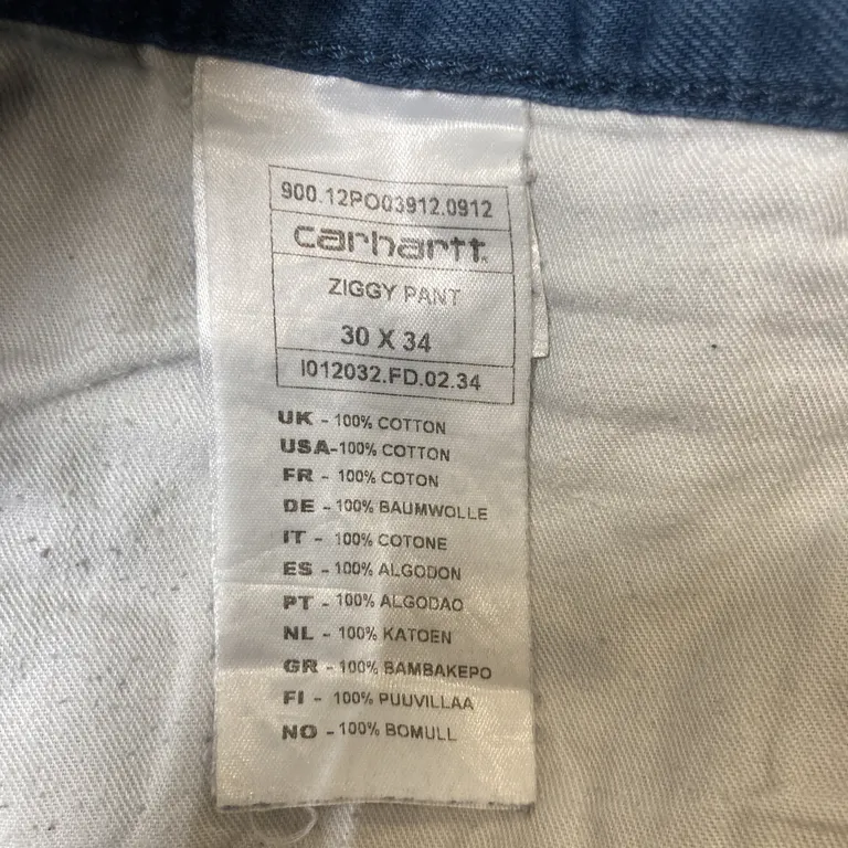 Jeans (Ziggy Pant) från Carhartt WIP Bomull - Materialetikett