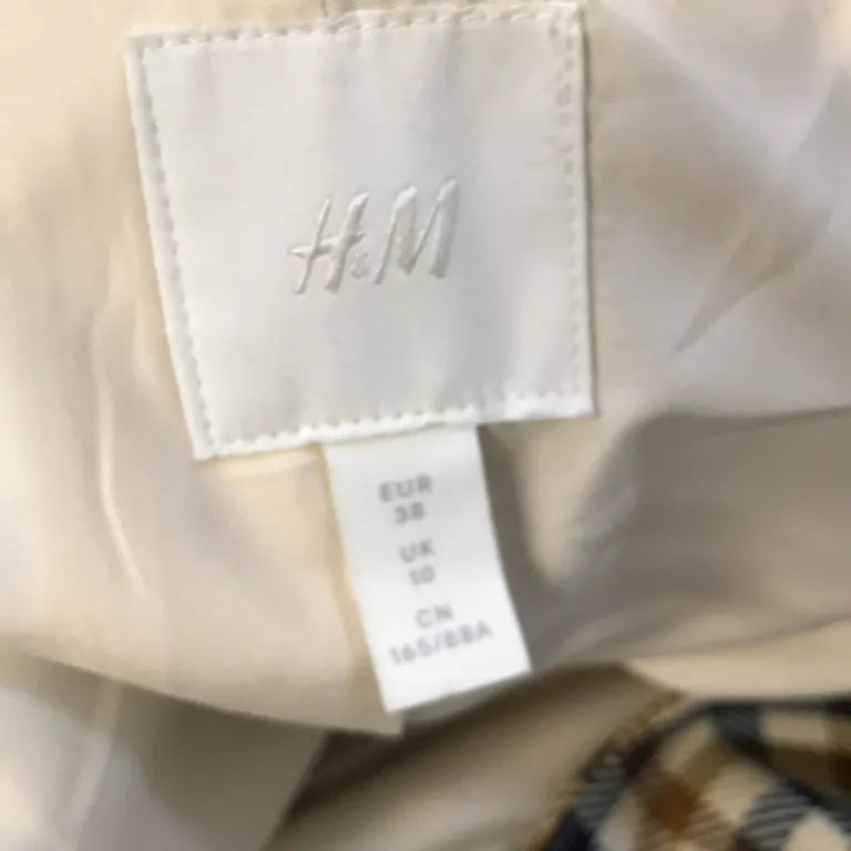 Kavaj (Beige, Flerfärgad) från H&M Polyester, Viskos, Elastan - Varumärke