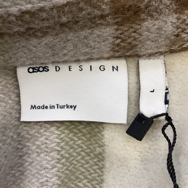 Överskjorta (Vit, Grön, Flerfärgad) från ASOS Design Polyamid, Polyester, Bomull, Akryl, Viskos, Ull - Varumärke