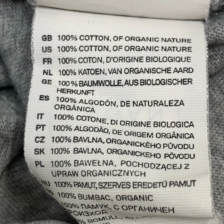 T-shirt (Grå) från Got Bag Ekologisk bomull - Materialetikett