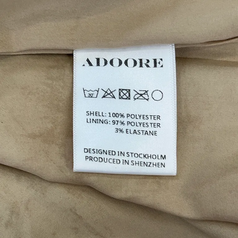 Klänning (Brun, Beige) från Adoore Elastan, Polyester - Materialetikett