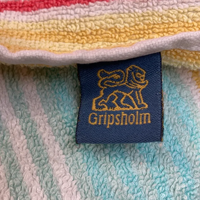 Handduk (Vit, Flerfärgad) från Gripsholm Bomull - Varumärke