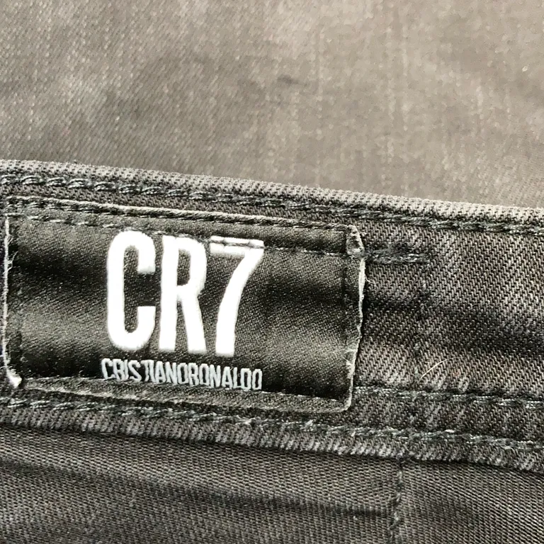 Jeans (Svart) från CR7 Christiano Ronaldo Bomull, Elastan, Skinn - Varumärke