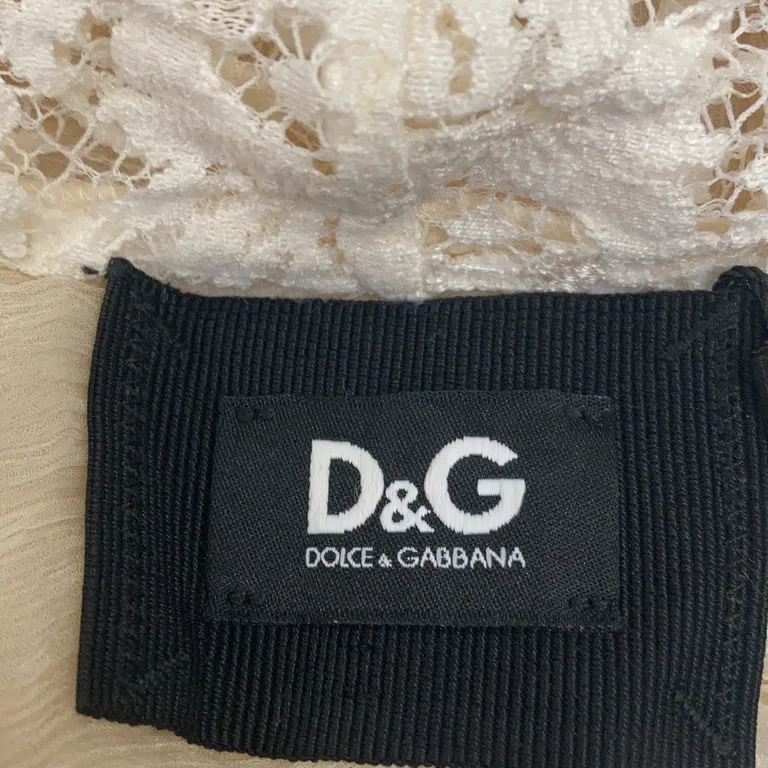 Topp (Beige) från Dolce & Gabbana Nylon, Viskos, Silke - Varumärke