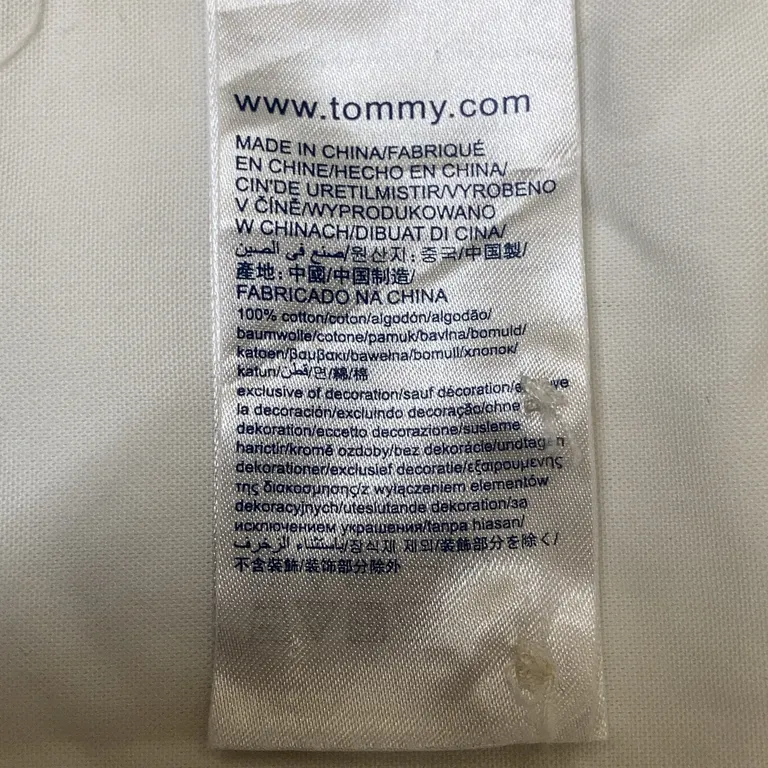 Skjorta (Vit) från Tommy Hilfiger Bomull - Materialetikett