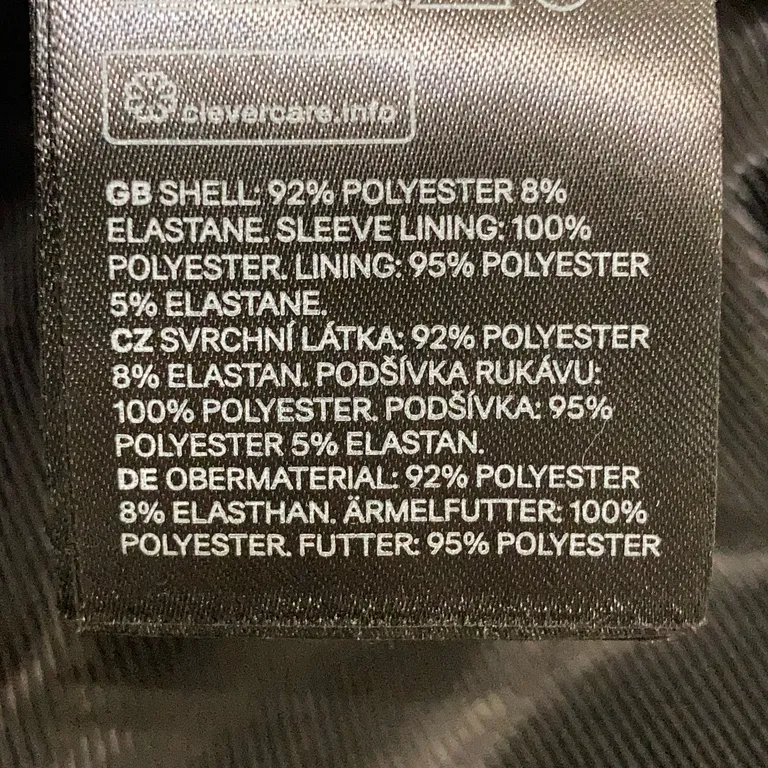 Kavaj (Svart) från H&M Polyester, Elastan - Materialetikett