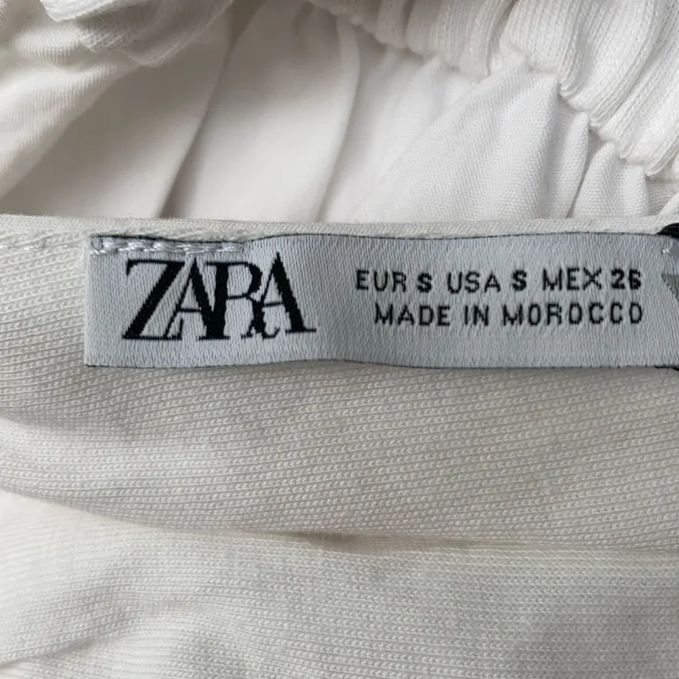 Klänning (Vit) från Zara Bomull - Varumärke