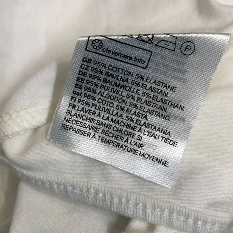 Haut dos-nu (Blanc) de Divided by H&M Coton, Élasthane - Étiquette du matériau