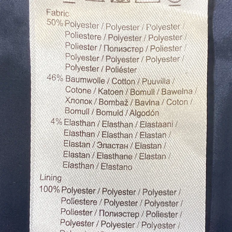 Pennkjol (Blå, Vit) från More & More Polyester, Bomull, Elastan - Materialetikett