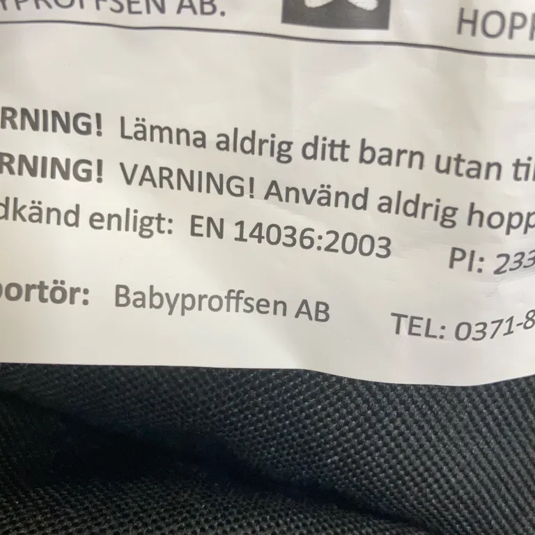 Hoppgunga (Svart) från Babyproffsen - Varumärke