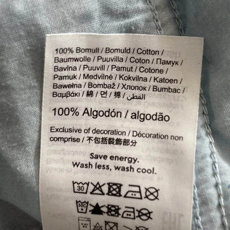 Jeans (Blå) från Gina Tricot Bomull - Materialetikett