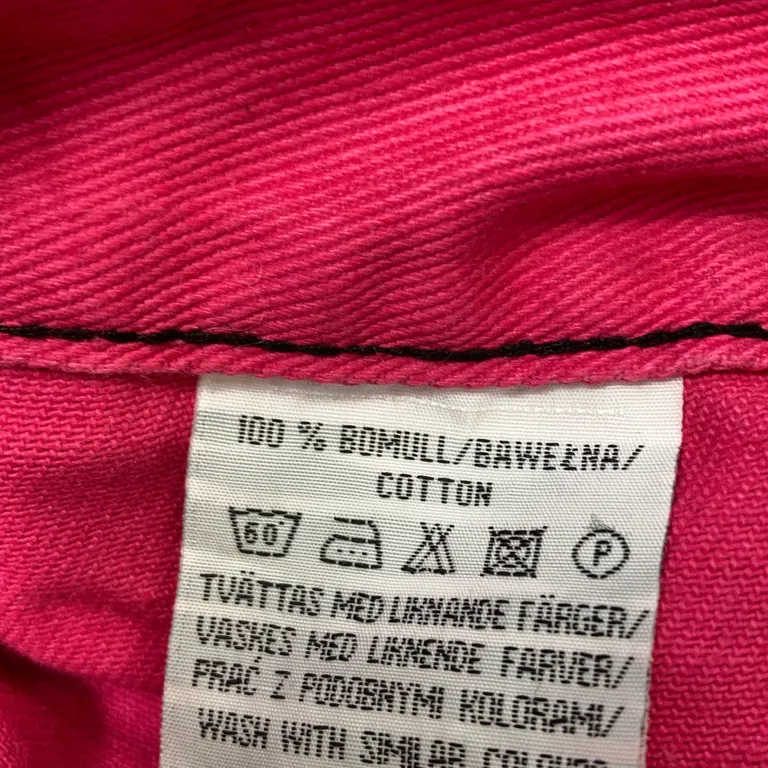 Arbetsbyxor (Rosa, Svart) från Bluewear Bomull - Materialetikett