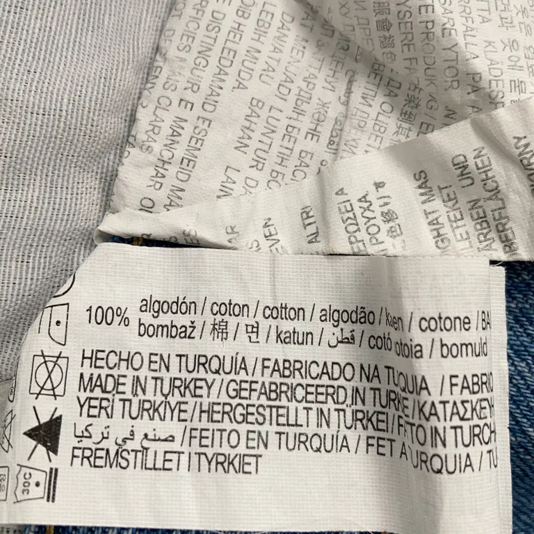 Jeans (Bleu) de Pull & Bear Coton - Étiquette du matériau