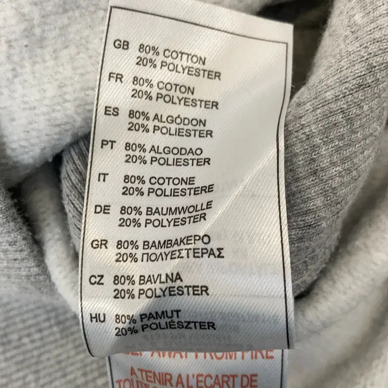 Collegetröja (Grå) från Foot Locker Bomull, Polyester - Materialetikett