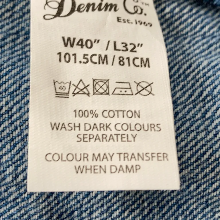 Jeans (Blå) från Cuff Bomull - Materialetikett