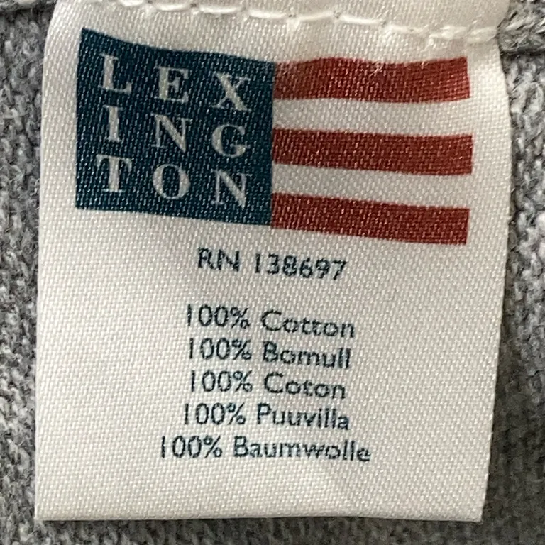 Tröja (Grå) från Lexington Bomull - Materialetikett