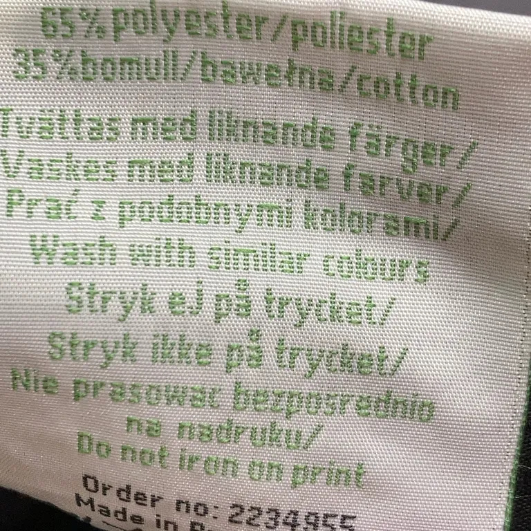 Arbetsbyxor (Grå, Svart) från Play in BLWR Polyester, Bomull - Materialetikett