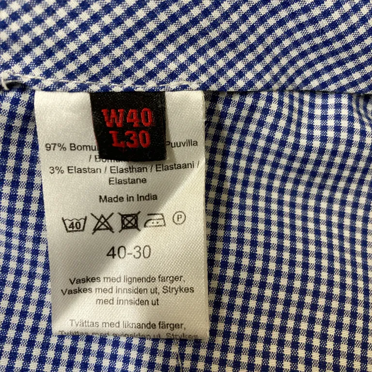 Chinos (Beige) från Dressmann Bomull, Elastan - Materialetikett