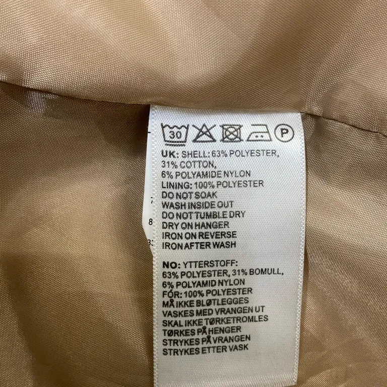 Trenchcoat (Beige) från Bik Bok Polyester, Nylon, Bomull - Materialetikett