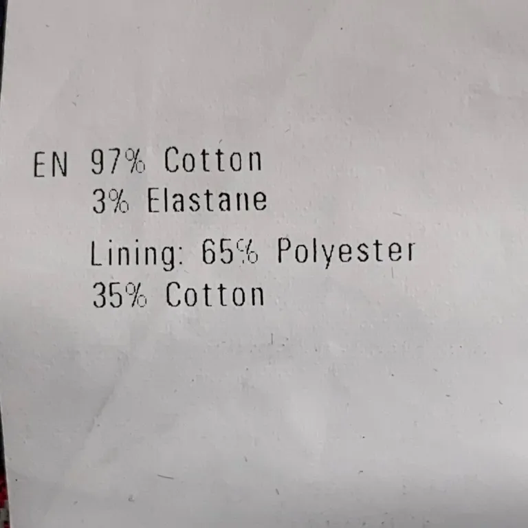 Jeans (Blå) från Meyer Bomull, Elastan, Polyester - Materialetikett