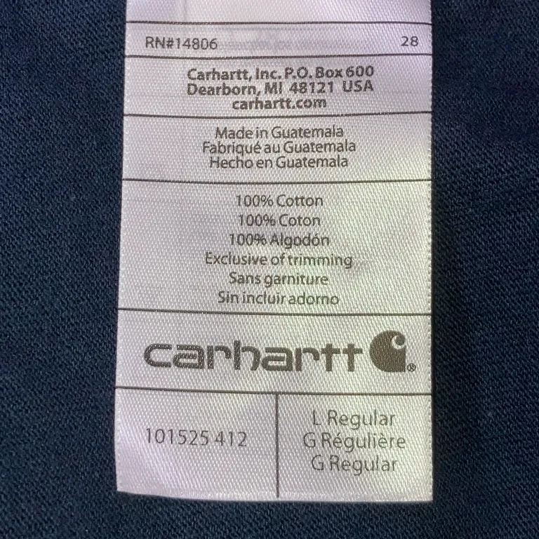 T-shirt (Original Fit) från Carhartt Bomull - Materialetikett