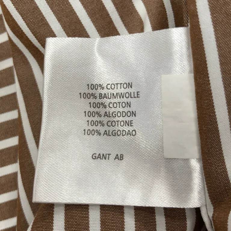 Skjorta (Brun, Vit) från GANT Bomull - Materialetikett